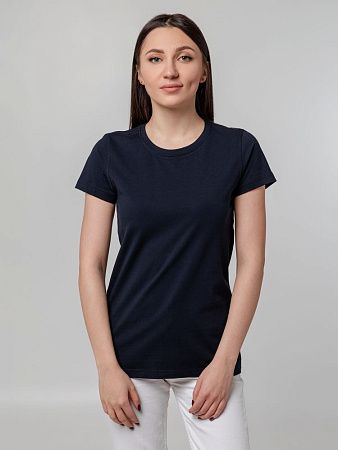 Футболка женская T-bolka Stretch Lady, темно-синяя (navy), размер M v2