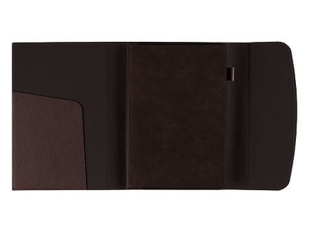 Ежедневник в суперобложке Country Bergamo Synergy A5+, коричневый, недатированный, в твердой обложке. Коричневый срез