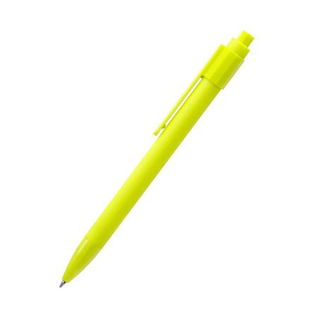 Ручка пластиковая Pit Soft софт-тач, желтая