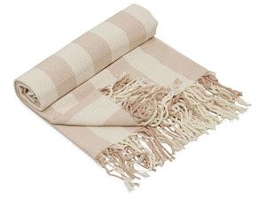 Плед «Reglet» из хлопка с бахромой