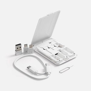 Органайзер с беспроводной зарядкой и набором адаптеров Octopod, белый