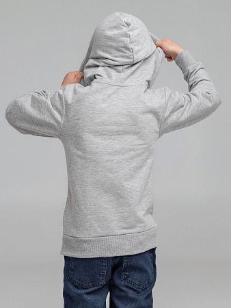 Толстовка с капюшоном детская Kirenga Kids, серый меланж, размер 12 лет (142-152 см)