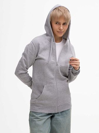 Толстовка унисекс Stone, серый меланж, размер XS