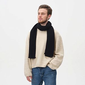 Шарф Форгес (Forges) вязаный, черный