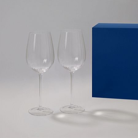 Подарочный набор 2 бокала для вина Blanche в синей коробке