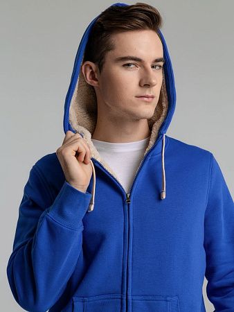 Толстовка унисекс на молнии Sherpa 280, ярко-синяя, размер XXS