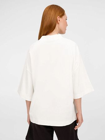 Футболка оверсайз унисекс T9, молочно-белая, размер XS/S