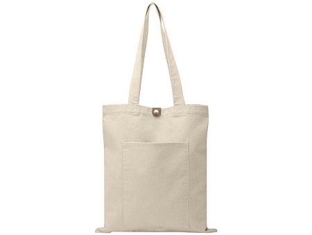 Cумка «Clip» из хлопка 340 г/м2 с застежкой из экокожи