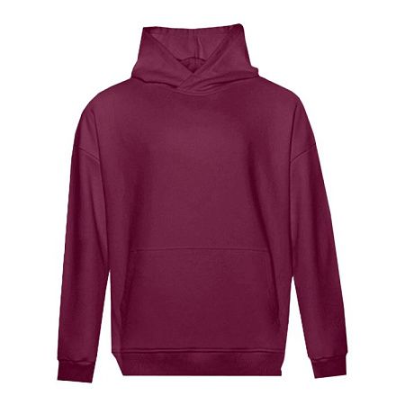 Худи унисекс STAN оверсайз футер без начёса 350, 66, Бордовый,  (66)  (50/L)
