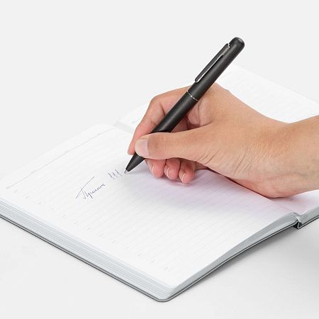 Ручка шариковая Scribo, матовая серая