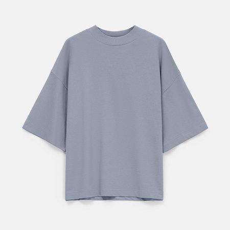 Футболка оверсайз унисекс T9, серая, размер XS/S