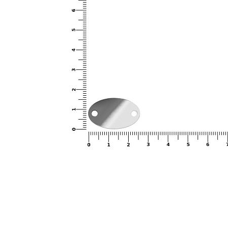 Шильдик металлический Alfa Oval, серебристый глянцевый