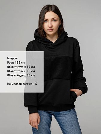 Худи унисекс Patch Catcher со вставкой из липучки, черное, размер S