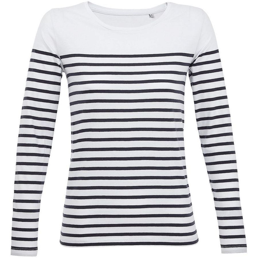 Футболка женская с длинным рукавом Matelot LSL Women, белая с синим, размер S