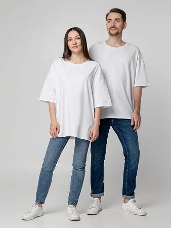 Футболка унисекс оверсайз Crosstown, белая, размер S