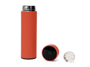 Термос FAMILY MARK LED, индикатор, soft touch