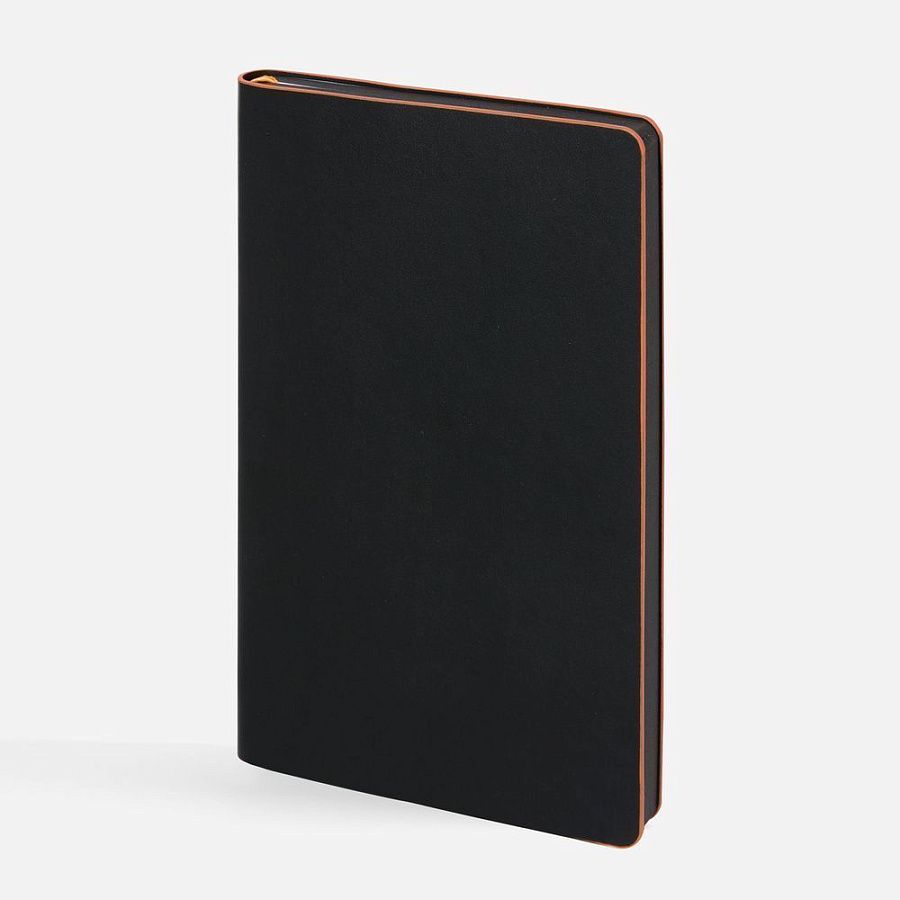 Ежедневник Trait, недатированный, черный с оранжевым
