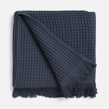 Плед вафельный Elenglect, темно-серый