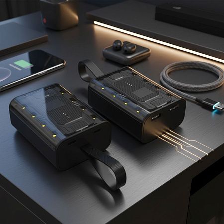 Внешний аккумулятор Courage, 5000 Mah, черный