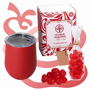 Подарочный набор "Вишневая страсть": кофер, вишня, коробка