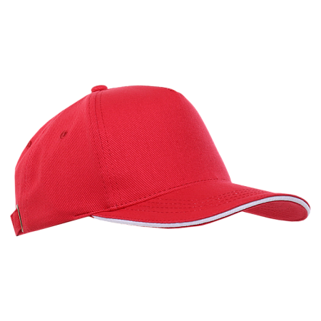 Бейсболка с кантом STAN 5 клиньев хлопок 330, 04, Красный,  (14)  (56-58)