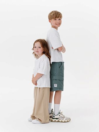 Футболка детская оверсайз Teezer, белая, размер 6 лет (110-116 см)