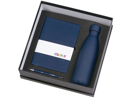 Подарочный набор "Color it" с блокнотом, металлической ручкой и термобутылкой