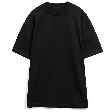 Футболка оверсайз унисекс Sideline, черная, размер XS/S