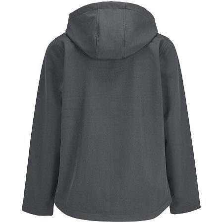 Куртка софтшелл с капюшоном женская Race Women, темно-серая, размер XL