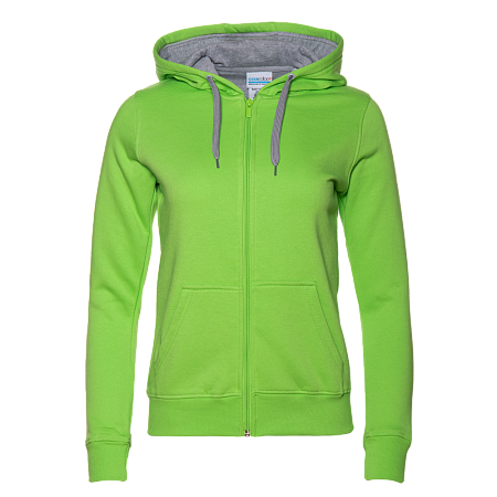 Толстовка женская STAN с капюшоном на молнии футер с начёсом 280, 17W, Ярко-зелёный,  (26)  (44/S)