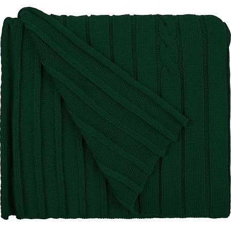 Плед Tressa, темно-зеленый