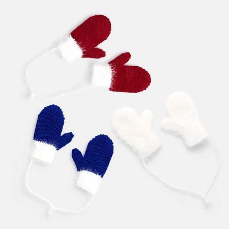 Подвеска на елку «Вьюжка», варежки, белая