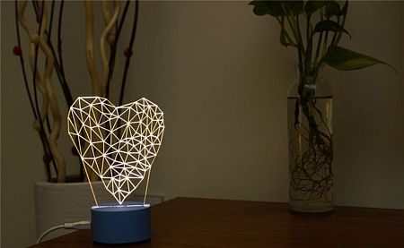 Светильники акриловые с гравировкой