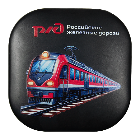 Набор подарочный Solution Prestige Trio Print Sample "Железные дороги" (Ежедневник, беспроводной аккумулятор, зарядный кабель), черный