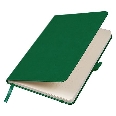 Блокнот Forest  Alfa Polo Latte А5, недатированный, в твердой обложке, с резинкой и петлей для ручки, зеленый