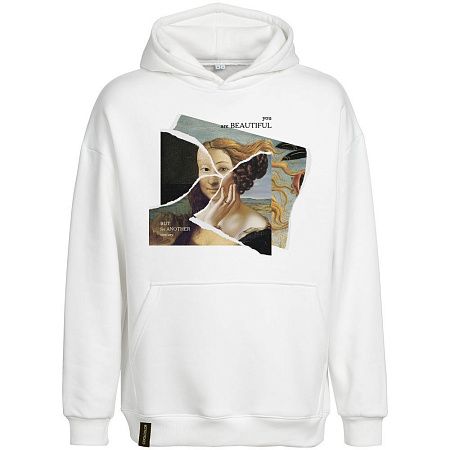 Худи You Are Beautiful, молочно-белое, размер XL/2XL