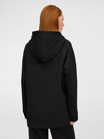 Худи оверсайз унисекс Tolla, черное, размер XS/S