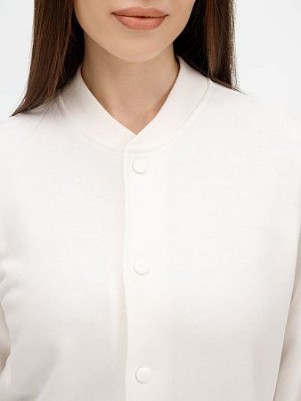 Бомбер унисекс Nuppu, молочно-белый, размер S