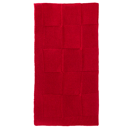 Плед Cella вязаный, красный (без подарочной коробки)