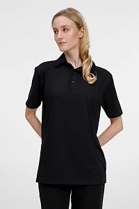 Рубашка поло унисекс Senti, черная под нанесение