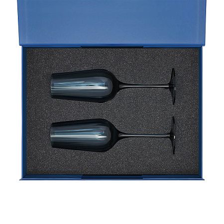 Подарочный набор 2 бокала для шампанского Toscana в синей коробке