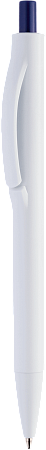 Ручка IGLA COLOR Белая с темно-синей кнопкой 1033.14