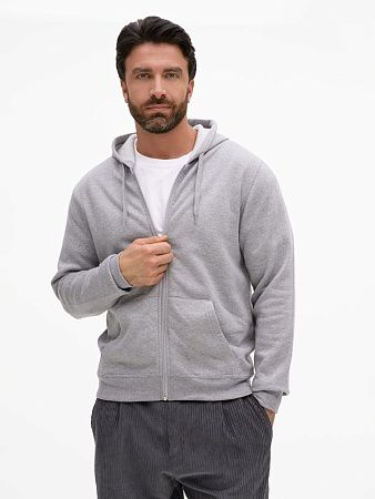 Толстовка унисекс Stone, серый меланж, размер XS