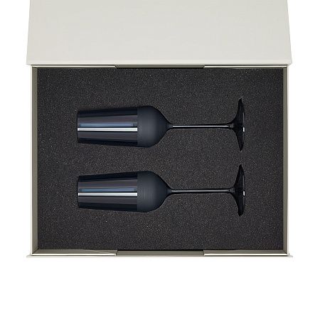 Подарочный набор 2 бокала для шампанского Sapphire в серой коробке