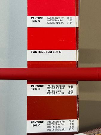 Ручка шариковая, пластиковая, софт тач, красная 1797 C/белая, Zorro