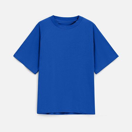Футболка унисекс оверсайз T2, синяя, размер XS/S