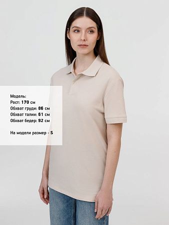 Рубашка поло унисекс Pacific, бежевая (льняная), размер XXL