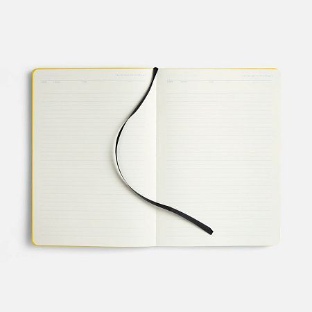 Ежедневник Doppio, недатированный, черный с желтым