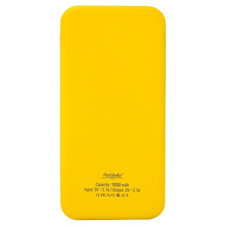 Внешний аккумулятор с подсветкой Люче (Luce) Lemoni 10000 mAh, желтый