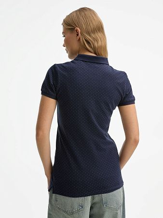 Рубашка поло женская Brandy Women, темно-синяя с белым, размер XL